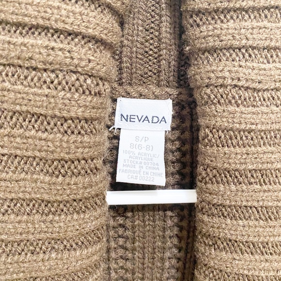 Nevada Shawl Collar Cardigan Sweater Brown S 6-8 - Picture 6 of 11